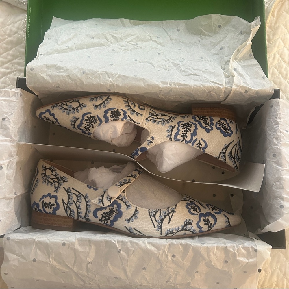 NIB Kate Spade Par Picnic Floral flats - Picture 5 of 6